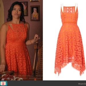Free people orange  sun dress